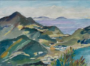 Über der Bucht 2024, 24 x 32 cm