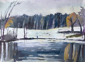 Winterstimmung Köln 2025, 24 x 32 cm